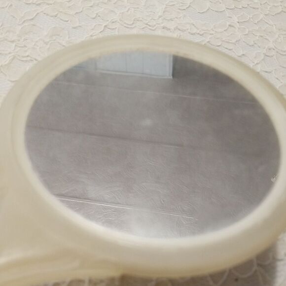 Vintage Art Nouveau hand mirror 3D with lady and flowers - Picture 8 of 12